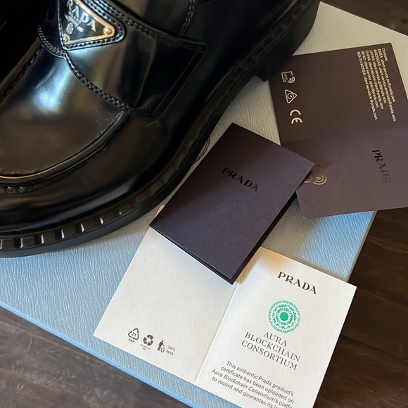 Prada brushed leather loafers. - Picture 7 of 8